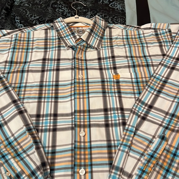 CINCH Men's Plaid Button-Down Shirt, very nice, size XXL - Picture 3 of 8